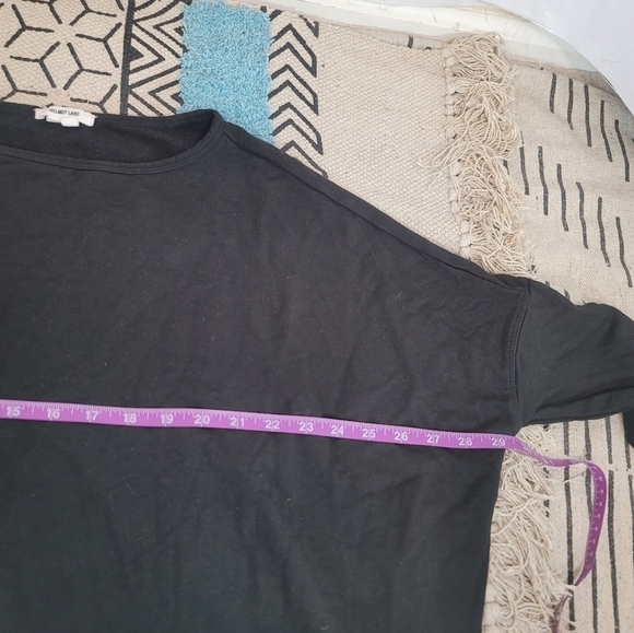 HELMUT LANG Bateau Neckline Long Sleeve Top in Black, sz Small - Picture 14 of 14